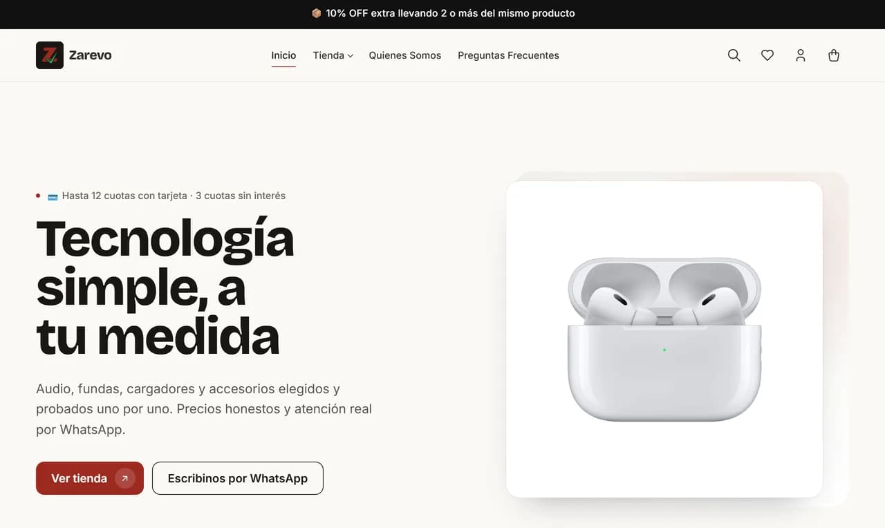 Web de Zarevo por Vértice